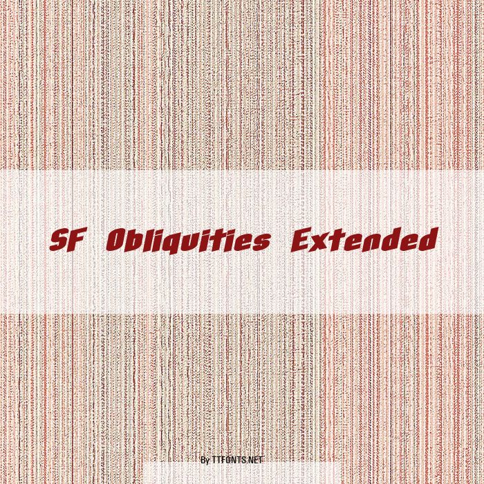 SF Obliquities Extended example